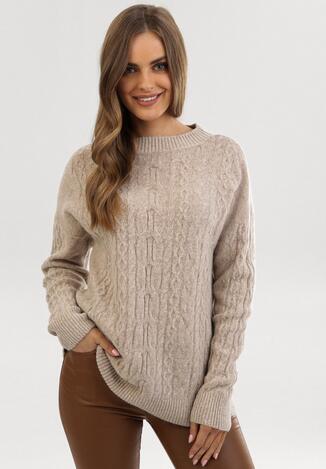 Jasnobeżowy Sweter Arieda