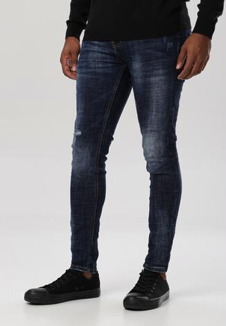 Granatowe Jeansy Slim Farrowdown