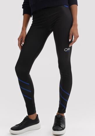 Czarno-Niebieskie Legginsy Fallendust