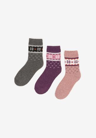 3-pack Fioletowo-Różowe Skarpety Forelight
