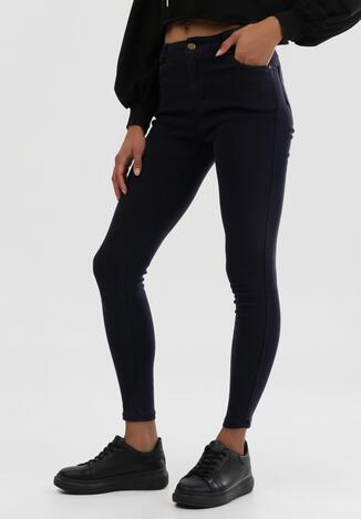 Granatowe Spodnie Skinny Nightgazer