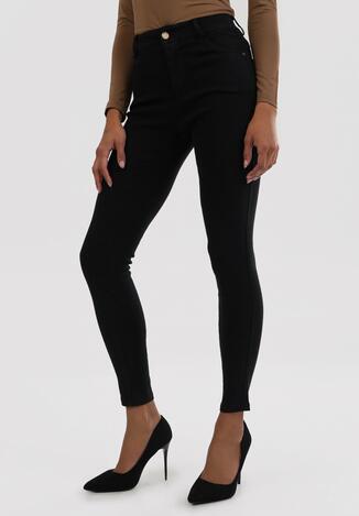 Czarne Spodnie Skinny Nightgazer