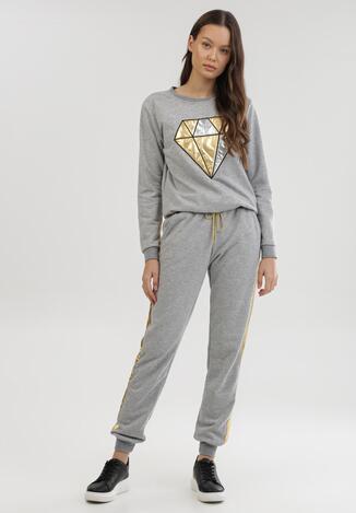 Szary Komplet Dresowy Wranwynn
