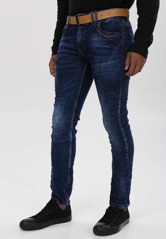 Granatowe Jeansy Girduil