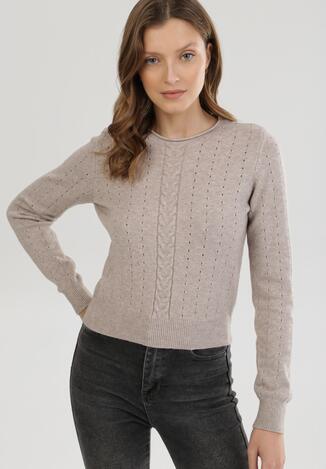 Beżowy Sweter Rhouz
