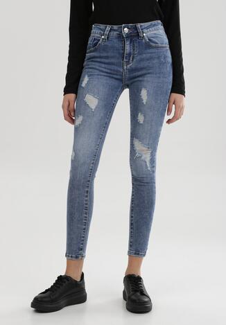 Niebieskie Jeansy Skinny Cradan