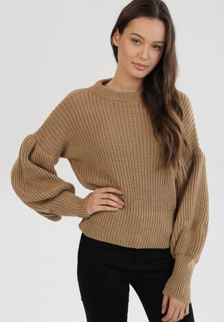 Ciemnobeżowy Sweter Kysrainne