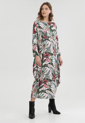 Zielono-Biała Sukienka Sabridia