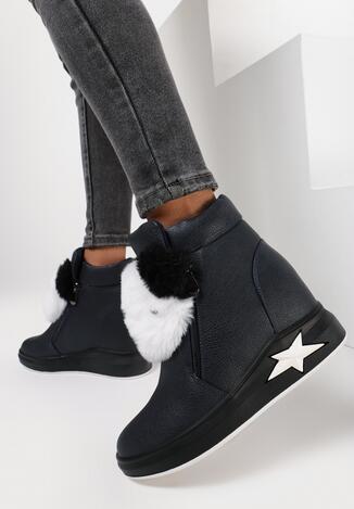 Niebieskie Sneakersy Na Ukrytym Koturnie Windyfly