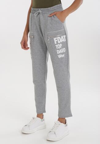 Szare Spodnie Dresowe Coridise
