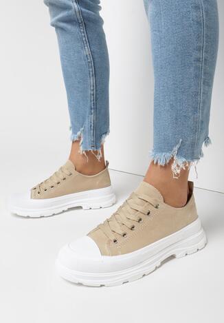 Beżowe Trampki Galixelia