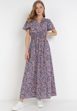 Granatowa Sukienka Amynei