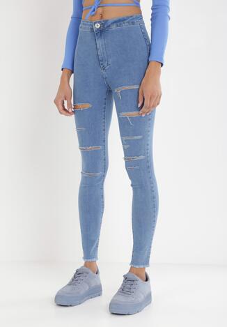 Niebieskie Jeansy Skinny Samaia