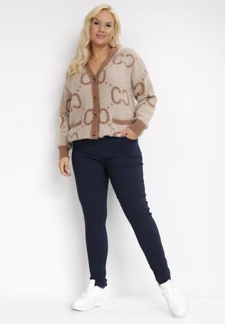 Granatowe Spodnie Skinny Renaya