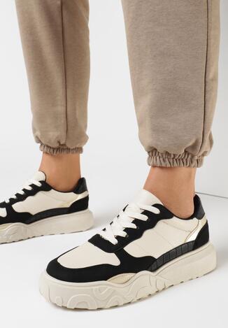 Biało-Czarne Sneakersy Strept