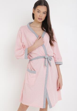 Jasnoróżowy Szlafrok Evinara