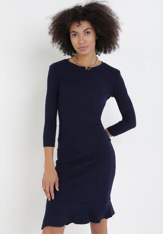 Granatowa Sukienka Chalelis