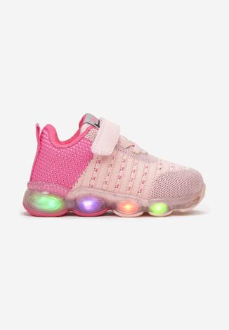 Różowo-Fuksjowe Buty Sportowe LED Lithistae