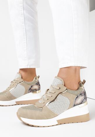 Beżowe Sneakersy Yrelraya