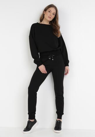 Czarny 2-Częściowy Komplet Dresowy Acosallis