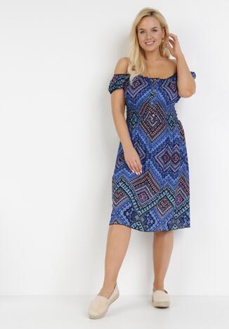 Granatowa Sukienka Evithithise