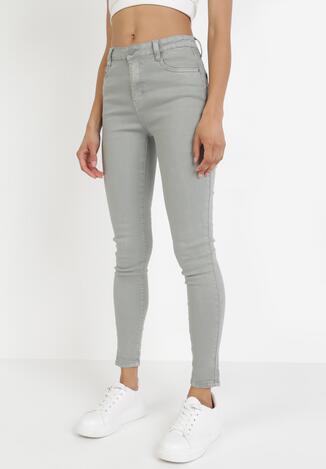 Jasnoszare Spodnie Skinny Metiophaeia