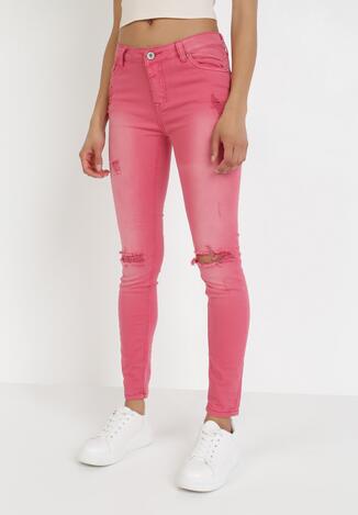Fuksjowe Jeansy Skinny Metioliphis