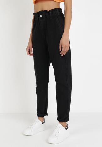 Czarne Jeansy Mom Fit Esayaa