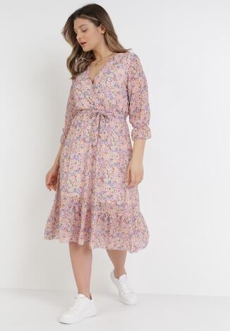 Fioletowo-Żółta Sukienka Thronis