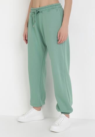 Zielone Spodnie Dresowe Thyxithis