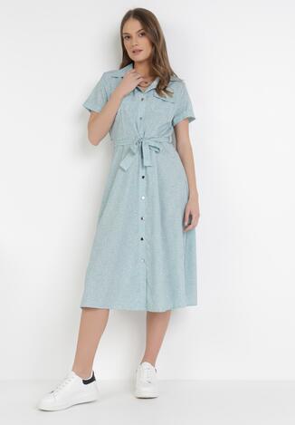 Miętowa Sukienka Zaehtila