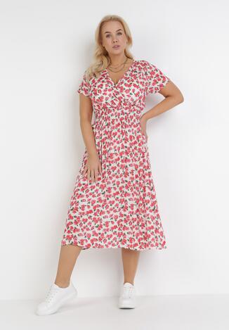 Biało-Czerwona Sukienka Elrinlia