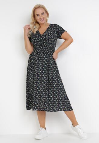Granatowa Sukienka Meznila