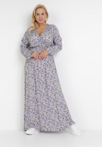 Biało-Niebieska Sukienka Ohirnila