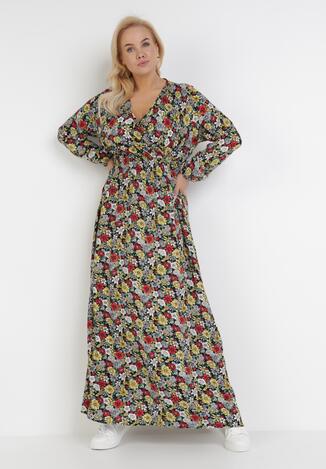 Czarno-Żółta Sukienka Phaliliana