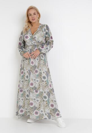 Żółto-Biała Sukienka Irinira