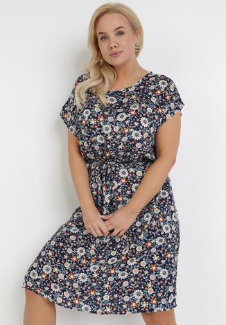 Granatowa Sukienka Chagina