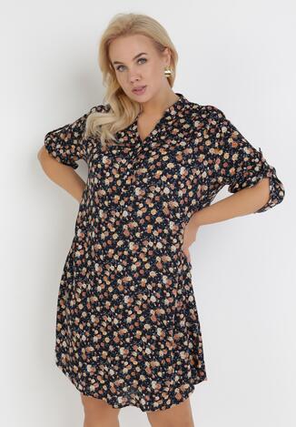 Granatowa Sukienka Fyrelaris