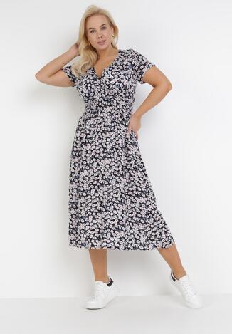 Granatowa Sukienka Glysola