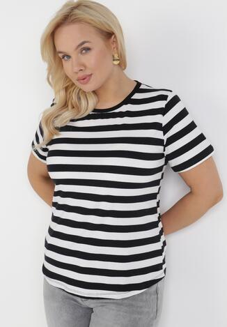 Czarno-Biały T-shirt Lameriye