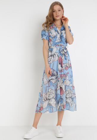 Niebieska Sukienka Jynoris