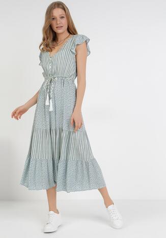 Miętowa Sukienka Pisimea