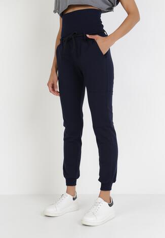 Granatowe Spodnie Dresowe Avawen