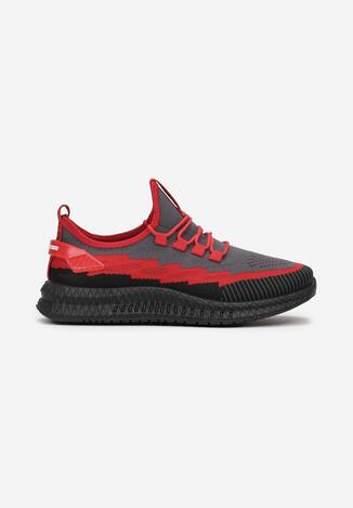 Czarno-Czerwone Buty Sportowe Phridia