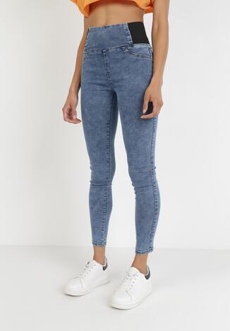 Niebieskie Jeansy Skinny Kahliteia