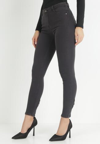 Czarne Spodnie Skinny Helilacia