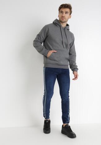 Granatowe Spodnie Joggery Pisirise