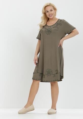 Ciemnozielona Sukienka Thonigeia