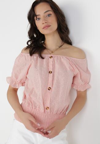 Jasnoróżowa Bluzka Bornilla