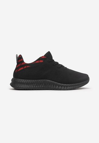 Czarno-Czerwone Buty Sportowe Thelistae